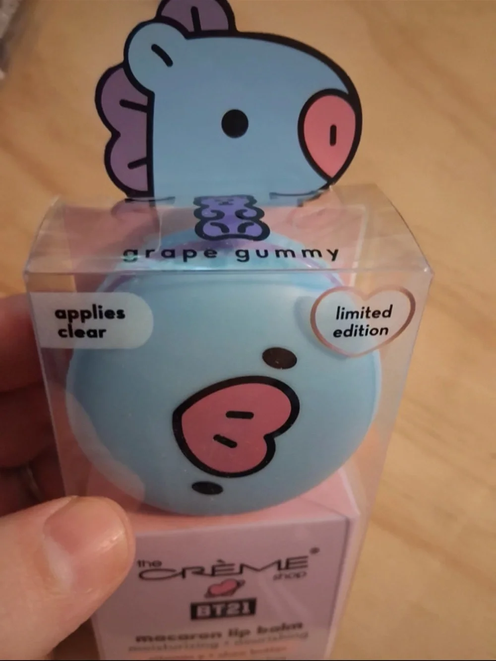 BT21 Crème Shop Grape Gummy Macaron Lip Balm - Blue & Pink